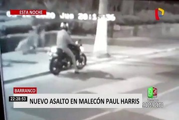 Barranco: ¡Otra vez! Robo en malecón Paul Harris