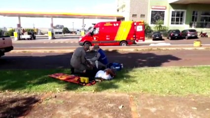 Homem tem fratura no pé após ser atropelado na Avenida Brasil