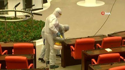 TBMM'de dezenfekte çalışmaları sürüyor