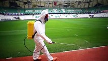 Fenerbahçe karşılaşması öncesi Konya Stadyumu dezenfekte edildi - KONYA