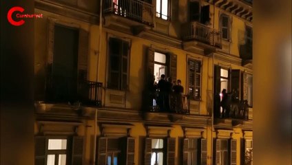 Koronavirüs İtalyanlara şarkı söyletti