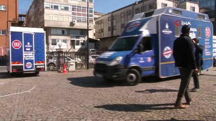 Mobil iletişim araçları dezenfekte edildi