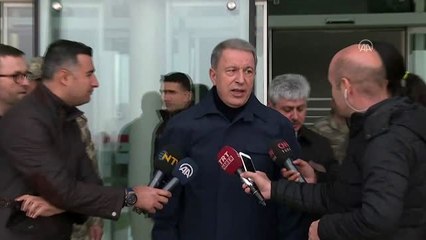 Bakan Akar: "(Rus askeri heyetiyle görüşme) Hazırladığımız metin iki tarafça biraz önce imzalandı...
