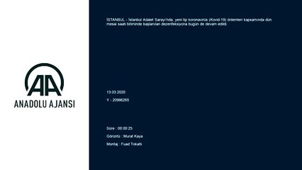 İstanbul Adalet Sarayı'nda dezenfeksiyon çalışmalarına devam edildi (2) - İSTANBUL