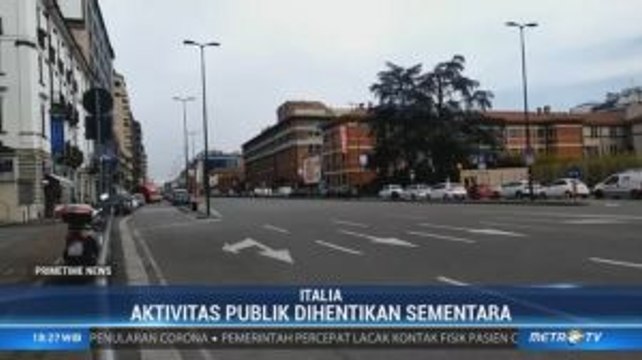 Aktivitas Publik di Italia Dihentikan Sementara