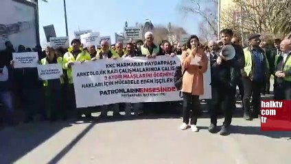 Arkeologlardan 3 aydır maaşlarını alamayan Haydarpaşa işçilerine destek