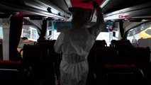 KAYSERİ Şehirler arası otobüslerde 'koronavirüs' temizliği