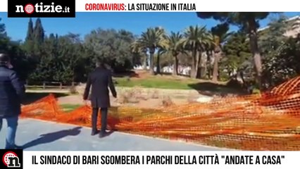 Coronavirus, Decaro sgombera i parchi di Bari "Tornate a casa, andrà tutto bene" | Notizie.it
