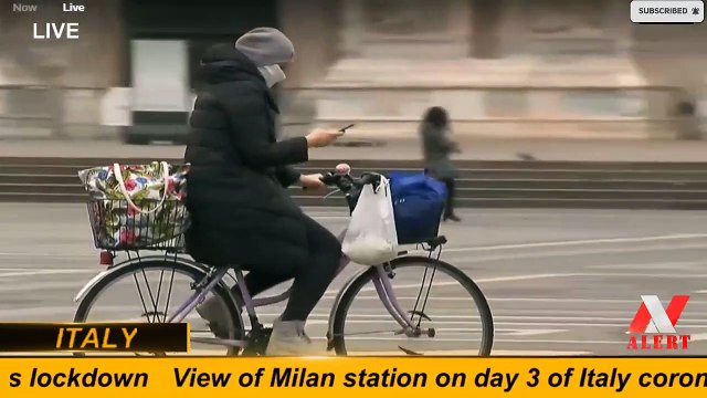 View of Milan station on day 3 of Italy coronavirus lockdown ITALY