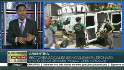 Descargar video: Argentina: movilizaciones en apoyo a nuevas retenciones a la soja