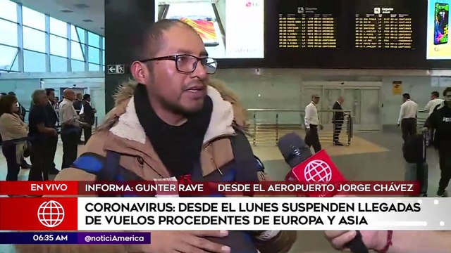 Primera Edición: Desde el lunes suspenden llegadas de vuelos procedentes de Europa y Asia