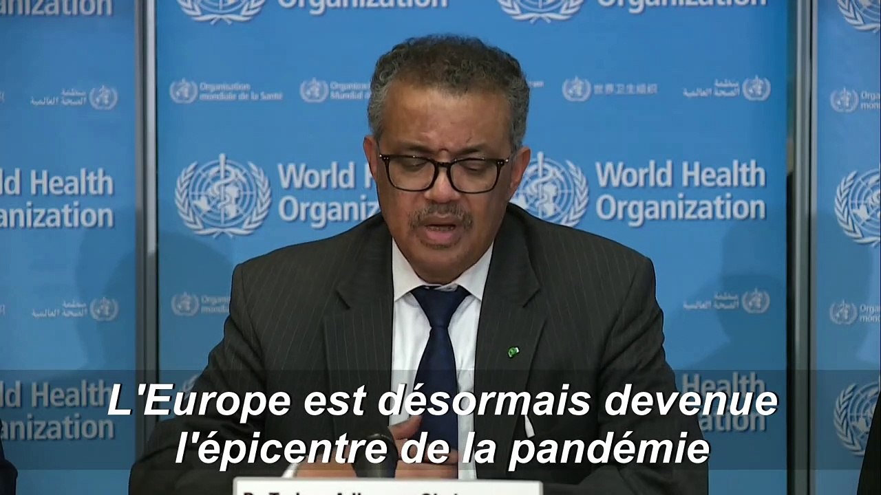 L'Europe est devenue l'épicentre de la pandémie de coronavirus indique l'OMS