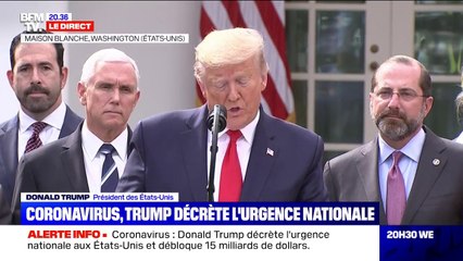 Coronavirus: Donald Trump "ne souhaite pas que tout le monde se rue sur le système de santé parce qu'ils ont certains symptômes"