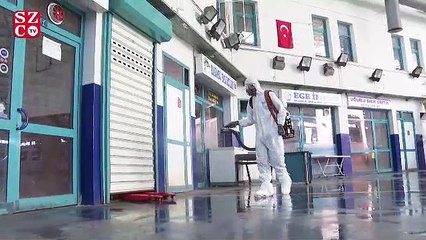 İzmir Balık Hâli dezenfekte edildi!