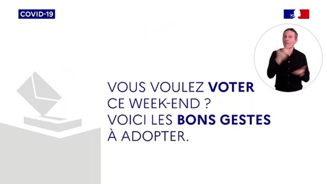 Ce dimanche, c'est le 1er tour des élections : conservez les gestes barrières pour vous protéger et protéger les autres