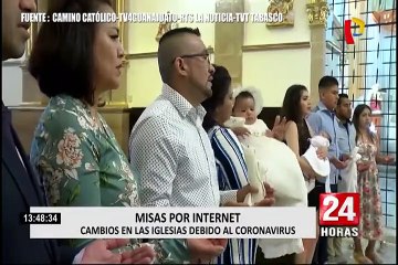 Papa Francisco oficia misa por internet ante los efectos del Coronavirus en Italia