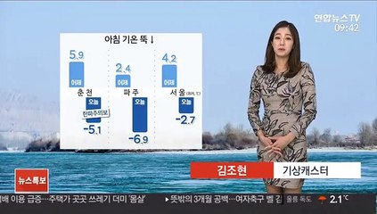 [날씨] 곳곳 한파주의보…아침 기온 뚝↓