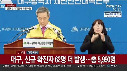 [현장연결] 대구, 신규 확진자 62명 더 발생…총 5,990명