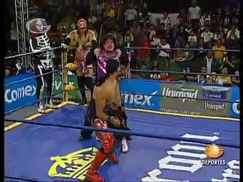 AAA Sin Limite 2009.10.17 Cuernavaca - Match #04 El Elegido, La Parka & Pimpinela Escarlata vs. La Secta