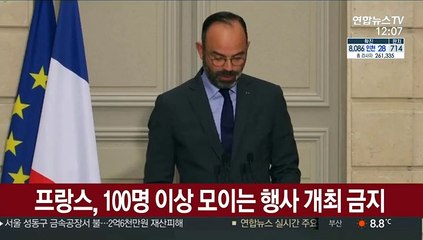 프랑스, 100명 이상 모이는 행사 개최 금지