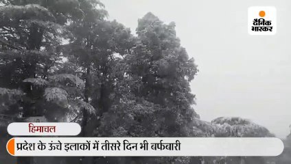 प्रदेश के ऊंचाई वाले इलाकों लगातार तीन दिन से हो रही है बर्फबारी, जनजीवन अस्त व्यस्त,  कई मार्ग भी हुए बंद