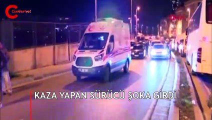 Maltepe'de sürücü kazadan sonra şoka girdi