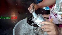 Amazing Live Fish Cutting Skills in Village House Village sister