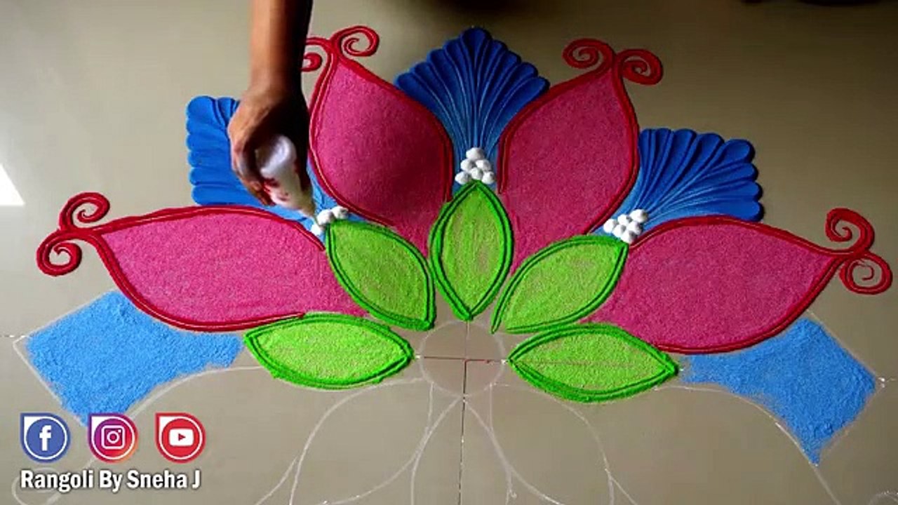 Best Rangoli Design for Diwali  Easy Rangoli designs by Sneha J