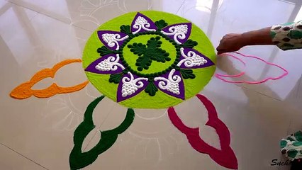 Best rangoli for diwali  Easy rangoli designs by Sneha J