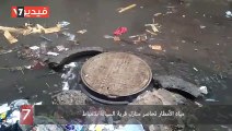 مياه الأمطار تحاصر منازل قرية السيالة بدمياط