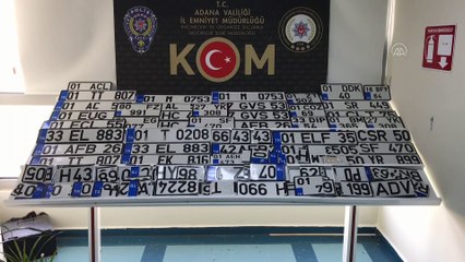Adana'da 363 sahte plaka ele geçirildi