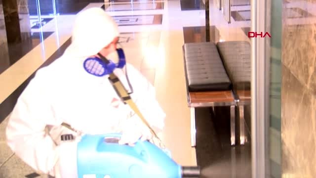 AK PARTİ GENEL MERKEZİNDE koronavirüs için dezenfeksiyon yapıldı-2