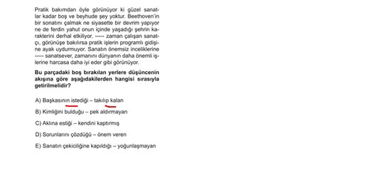 Sıradışı Analiz Yayınları TYT 10. Deneme Sınavı - Türkçe 3.  Soru