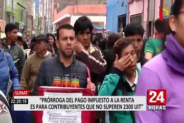 "Prórroga del pago impuesto a la renta es para contribuyentes que no superen 2300 UIT"