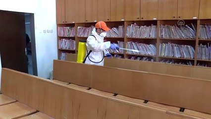 Ankara Adliyesinde koronavirüs önlemleri