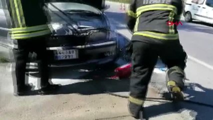 MUĞLA Seyir halindeki otomobil alevlere teslim oldu