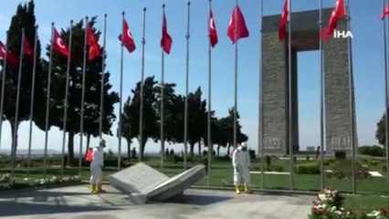 Şehitler Abidesi dezenfekte ediliyor