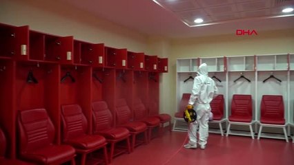 SPOR Yılport Samsunspor tesislerinde dezenfeksiyon çalışması