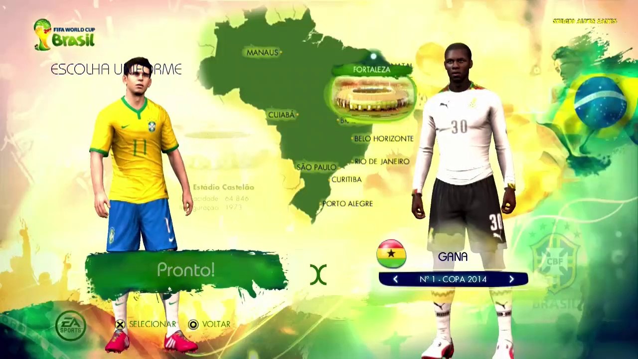BRASIL X GANA - FIFA WORLD CUP BRASIL 2014 - COPA DO MUNDO - GRUPO D /JOGO 1 (PS3)