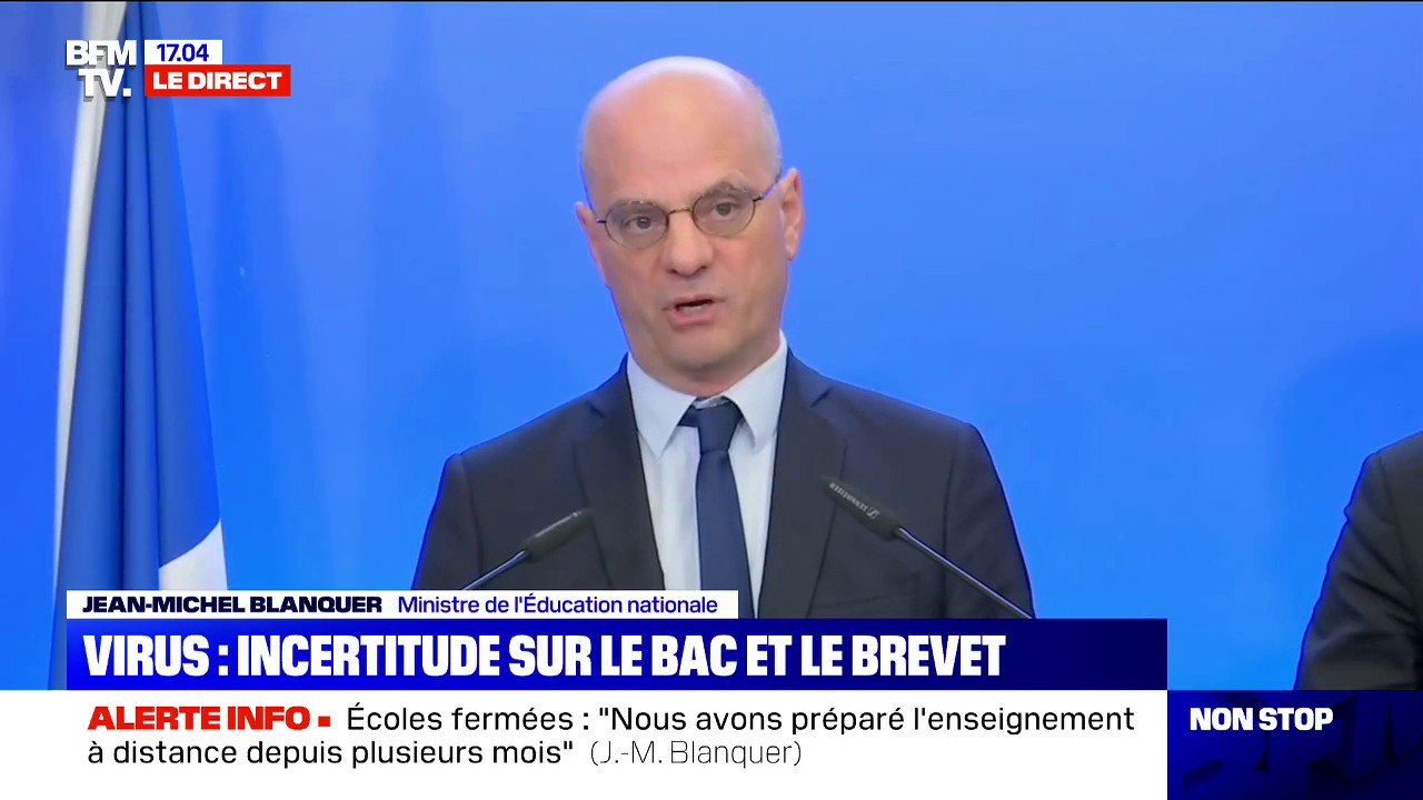 Jean-Michel Blanquer: "Nous avons plusieurs scénarios en fonction des circonstances" pour le bac et le brevet