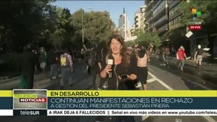 Nueva jornada de protestas en Chile es fuertemente reprimida
