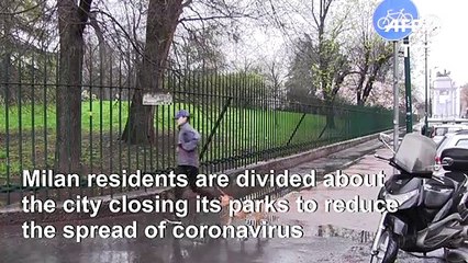 Coronavirus: Milan park closure divides residents