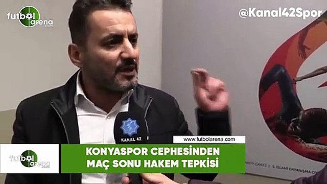 Konyaspor cephesinden maç sonu hakem tepkisi