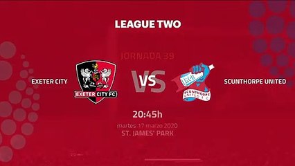 Previa partido entre Exeter City y Scunthorpe United Jornada 39 League Two