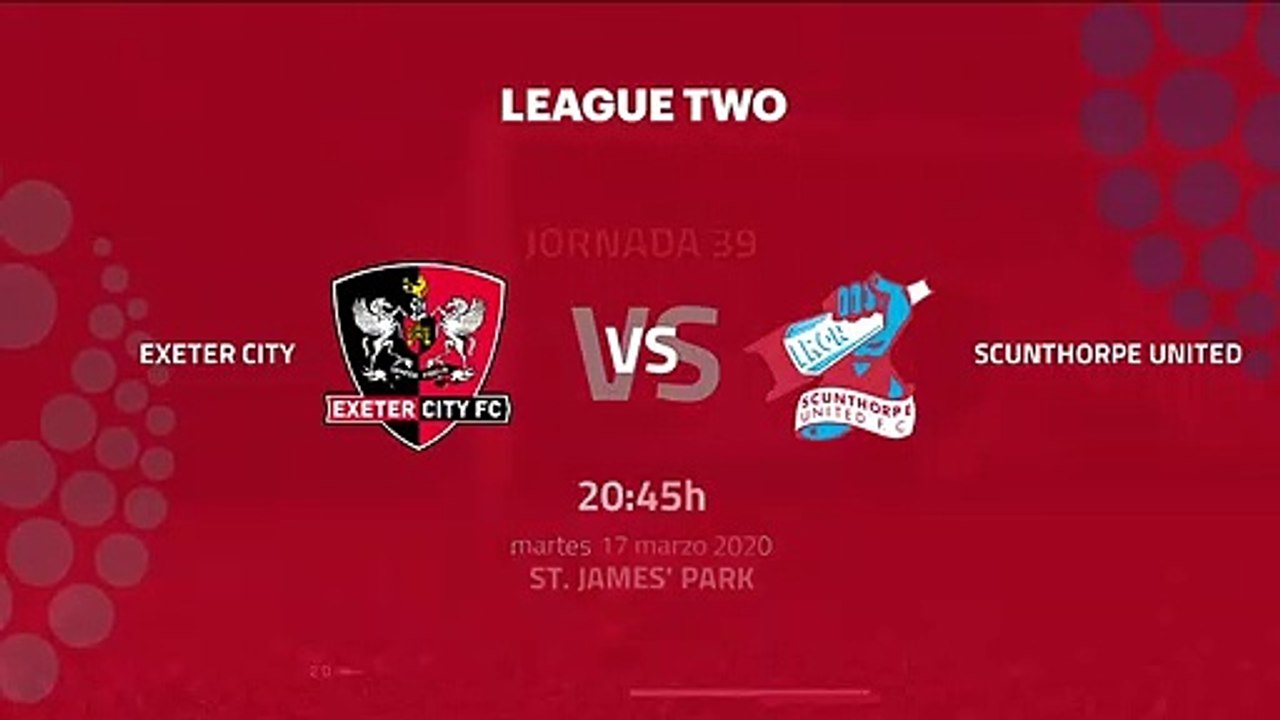Previa partido entre Exeter City y Scunthorpe United Jornada 39 League Two