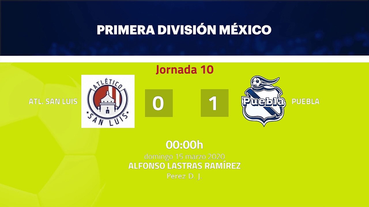 Resumen partido entre Atl. San Luis y Puebla Jornada 10 Liga MX - Clausura