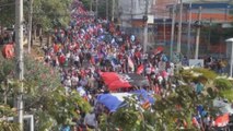 Simpatizantes sandinistas desafían al COVID-19 con marcha multitudinaria