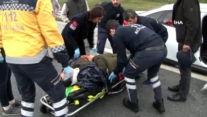 TEM Otoyolu'nda feci kaza: Eşinin başından bir an olsun ayrılmadı