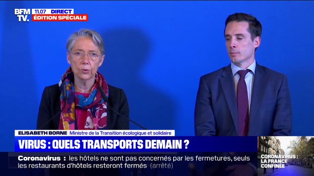 Coronavirus: Pas d'arrêt brutal et complet des transports, selon Elisabeth Borne