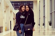 شاهدوا رد فعل إيمي سمير غانم بعد مفاجأتها بفيديو  مع شقيقتها تكرهه بشدة